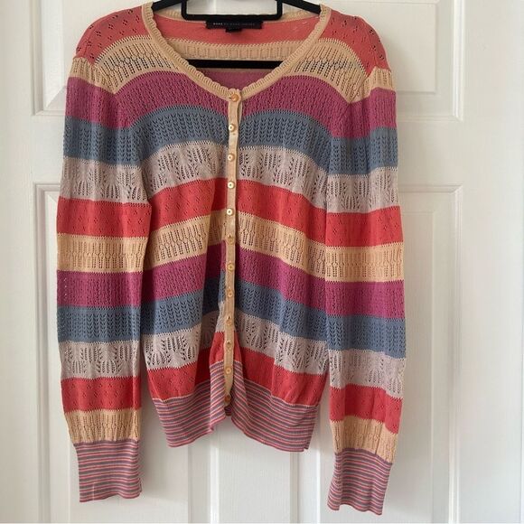 Marc Jacob’s Striped Button Down Sweater Cardigan - Picture 1 of 9